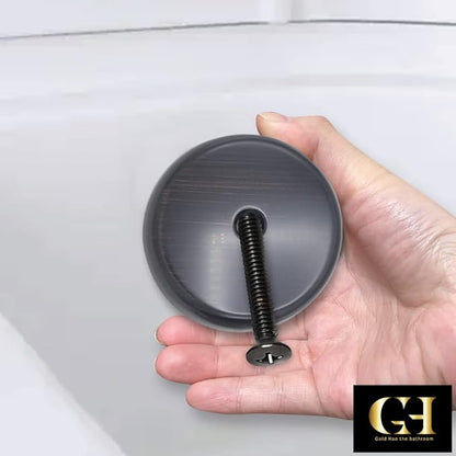 Single Hole Bathtub Drain Overflow Plate/Tub Overflow Drain Ccover with Three Matching Screws/Bathtub Overflow Drain Cover Includes an Adapter (Oil Rubbed Bronze)