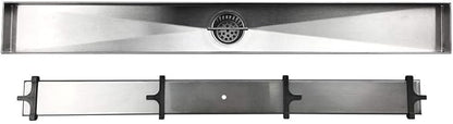 Neodrain 28-Inch Linear Shower Drain with Tile Insert Grate,Brushed 304 Stainless Steel Rectangle Shower Floor Drain,Linear Drain with Leveling Feet, Hair Strainer