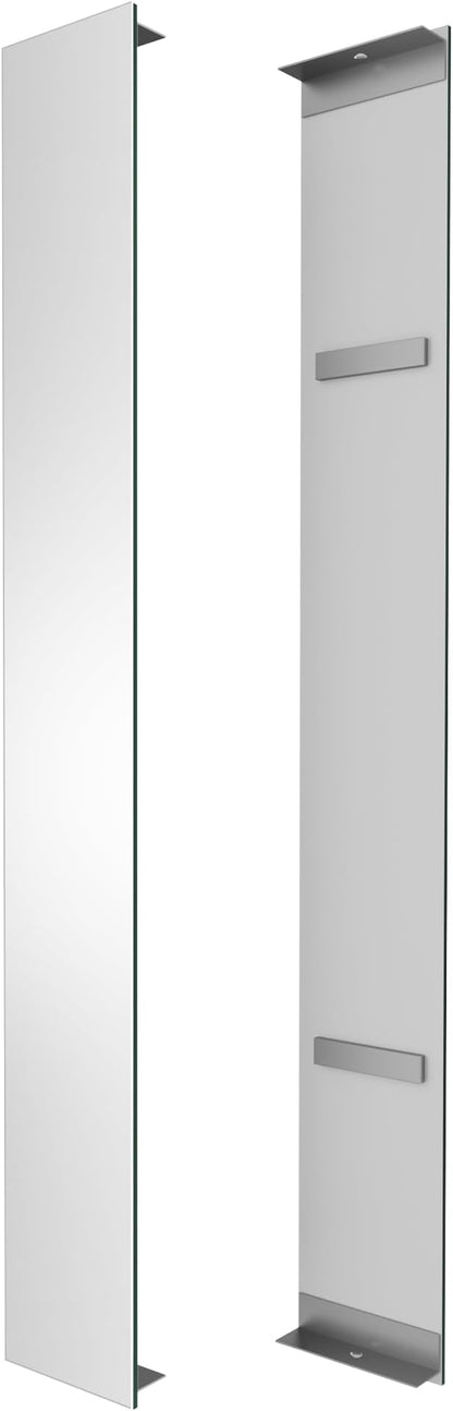Side Mirrored Kits, 4'' W x 32'' H Decorative Side Mirrors Set of 2 for 32-Inch-Height Beveled Lighted Mirror Cabinet Surface-Mounting-Use Only (for Model-Anglora)