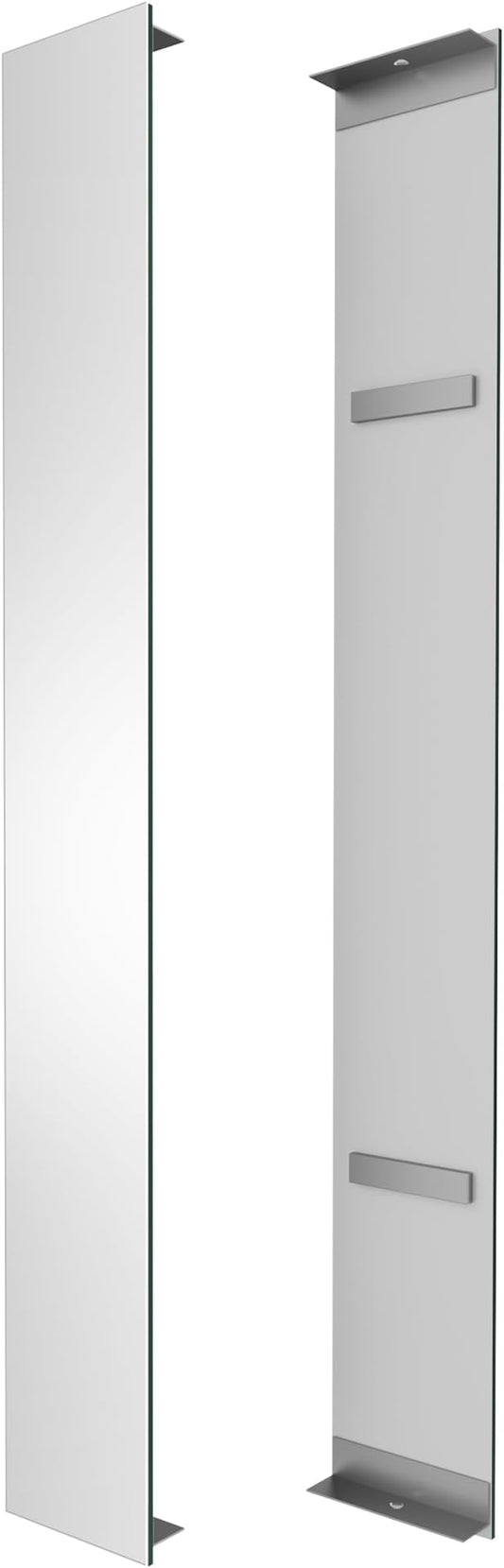 Side Mirrored Kits, 4'' W x 32'' H Decorative Side Mirrors Set of 2 for 32-Inch-Height Beveled Lighted Mirror Cabinet Surface-Mounting-Use Only (for Model-Anglora)