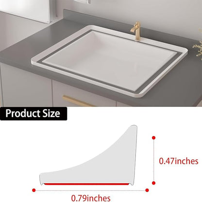 Shower Threshold Water Dam,Self Adhesive Silicone Waterproof Barrier Bathroom and Kitchen Shower Water Stopper Guard for Dry And Wet Separation Caulk Seal Strip Edge Trim(39Inch, Transparent)