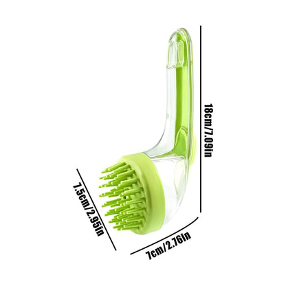 Pet Bathing Brush – Gentle Dog And Cat Scrubber With Integrated Soap Dispenser, Massage Cleansing Tool | Perfect For Puppies Kittens Cats, Home Use, Travel, Pool And Beach Bathing, Grooming Sessions