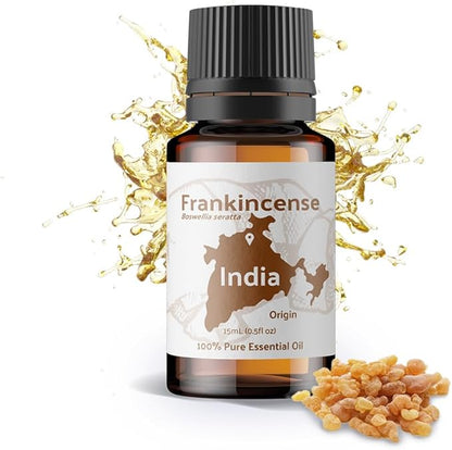 Frankincense Essential Oil - Direct from Madhya Pradesh, India - Pure Essential Oil for Diffusers and Aromatherapy | 100% Pure Therapeutic Grade Natural Aceite de Incienso (22lbs)