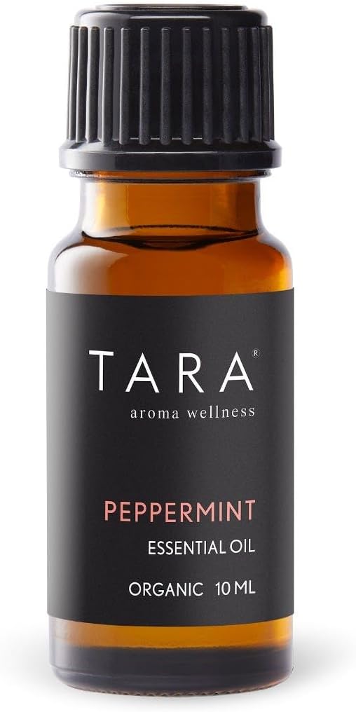TARA Spa Therapy Peppermint Essential Oil – 100% Organic, Concentrated, Aromatherapy Formula, Peppermint, 10ml