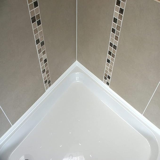 118 Inch Water Guard for Kitchen Sink，Silicone Rubber Kitchen Splash Guard, Corner Water Retaining Dam Strip for Countertop,Shower, Bathroom，Self Adhesive Caulk Seal Strip Edge Trim