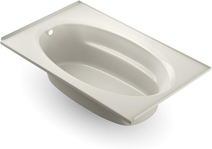 Jacuzzi SIGNATURE Acrylic Drop-In Bathtub, Soaking Sanctuary, Slip Resistant, Universal Drain Placement, 60" (L) x 42" (W), Oval In Rectangle, White
