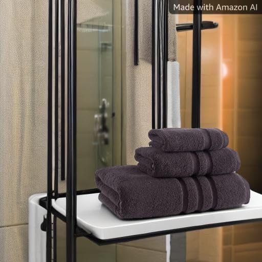 Veteran Textile LLC - 6 Pieces-Turkish Cotton - Luxury Towel Set for Bathroom & Kitchen, 2 Bath Towels, 2 Hand Towels & 2 WashCloths *Valued $79.99* (Dark Chocolate)