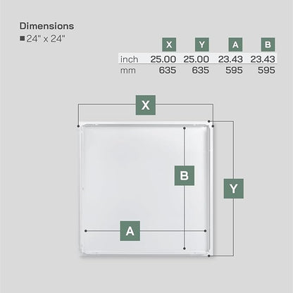 Vent Systems 24'' x 24'' Inch White Metal Access Panel with Click Function - Easy Access Doors - Access Panel for Drywall Wall Ceiling - Electrical Plumbing Service Door - Crawl Space Doors