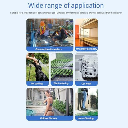 SUNGOOYUE Portable Camping Shower with 4000mAh Battery USB Rechargeable Waterproof Pump 60min Runtime Outdoor Shower for Hiking Beach RV