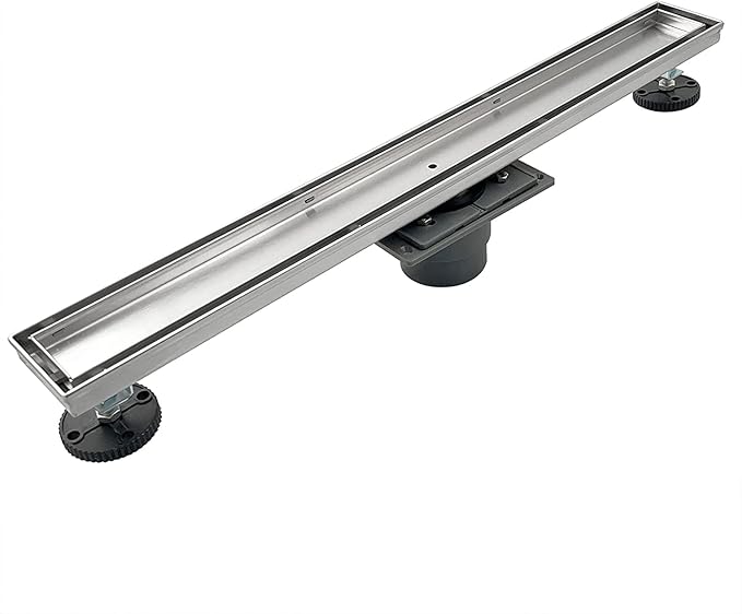 Neodrain 36-Inch Linear Shower Drain with Tile Insert Grate, Professional Brushed 304 Stainless Steel Rectangle Shower Floor Drain Manufacturer, Linear Drain with Shower Drain Base