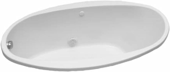 PROFLO PFS5838 Lansford 58" x 38" Drop In Acrylic Soaking Tub with Reversible Drain and Overflow - White