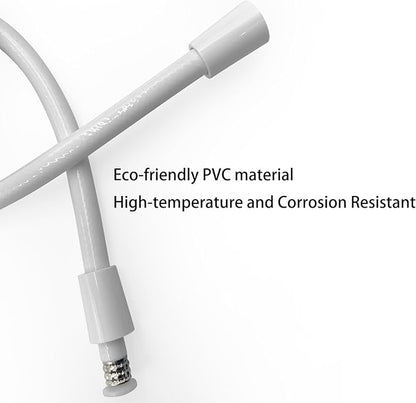 Replacement Shower Hose for RV Camper 6in Flexible & Kink-Free Heavy Duty PVC Lead-Free White