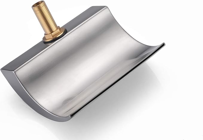 sumerain Roman Tub Faucets Brushed Nickel,Waterfall Spout for High Flow Rate,Include Valve and Trim Set