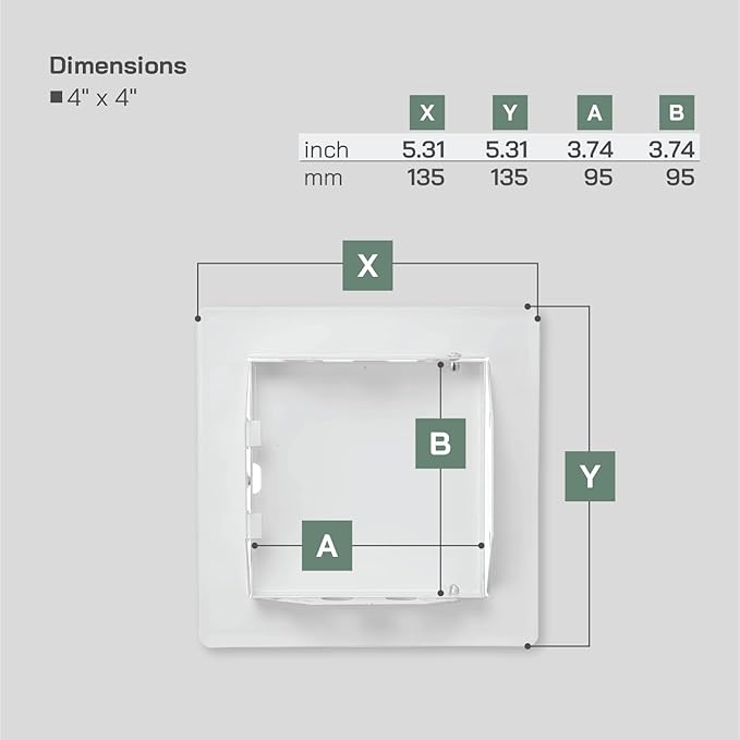 Vent Systems 4'' x 4'' Inch White Metal Access Panel - Easy Access Doors - Access Panel for Drywall, Wall, Electrical and Plumbing Service Door