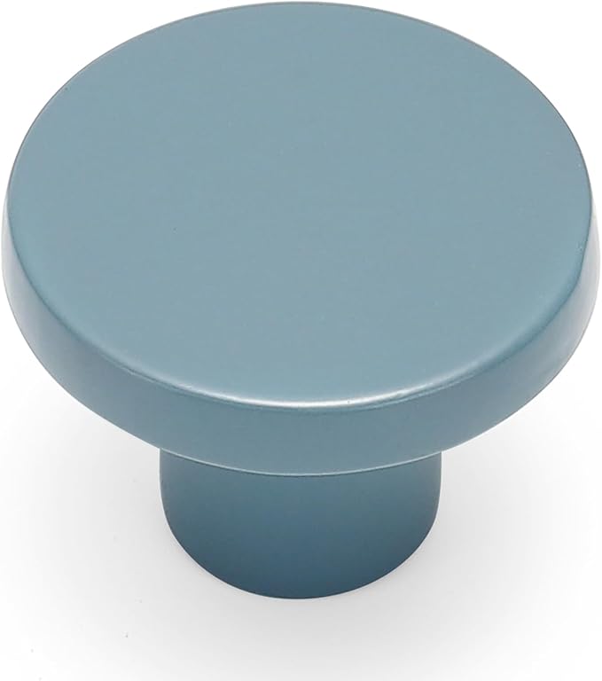 Ravinte 1 Pack Cabinet Knobs Light Blue Kitchen Cabinet Knobs Round Dresser Drawer Pulls Closet Door Pulls 1-1/5 Inch