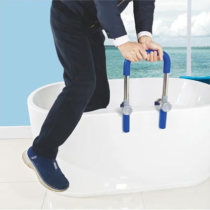 Bathroom Grab Bars for Bathtubs and Showers 304 Stainless Steel Adjustable Bathtub Safety Rail for Seniors,Sturdy and Durable Tub Grab Bar, Assistance Bathtub Handle Clamp for Bath Support