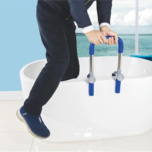 Bathroom Grab Bars for Bathtubs and Showers 304 Stainless Steel Adjustable Bathtub Safety Rail for Seniors,Sturdy and Durable Tub Grab Bar, Assistance Bathtub Handle Clamp for Bath Support