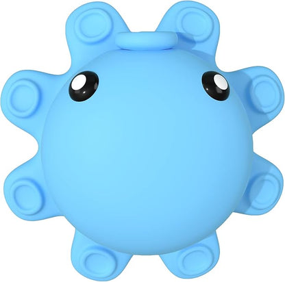 Bathtub Overflow Drain Cover - Tub Soak Bath Cover, Adds Inches of Water for Deeper Bath (Blue)