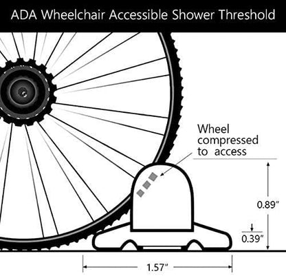 Duzzy 39 Inch Collapsible Shower Threshold Water Dam, Ideal for Wheelchair Accessible, Suitable for Accessibility ADA Handicap Showers