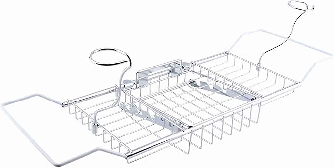 Bathtub Tray, Bath Tray for Tub Bathtub Caddy Wine Slots and Book Holder Bath Table for Candle Towel Book Wine Phone Shower