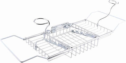 Bathtub Tray, Bath Tray for Tub Bathtub Caddy Wine Slots and Book Holder Bath Table for Candle Towel Book Wine Phone Shower
