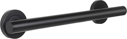 Lava Odoro Shower Grab Bar, Modern Stainless Steel Handicap Grab Bar for Bathtubs and Showers, Shower Safety Bar for Seniors Disabled, ADA-Compliant (Matte Black, 12 Inch)