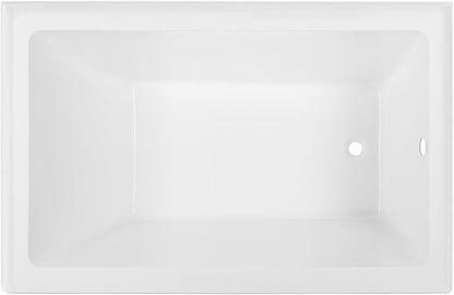 Swiss Madison Well Made Forever Voltaire 48"x32" Acrylic White, Alcove, Right Hand Drain, Apron Bathtub
