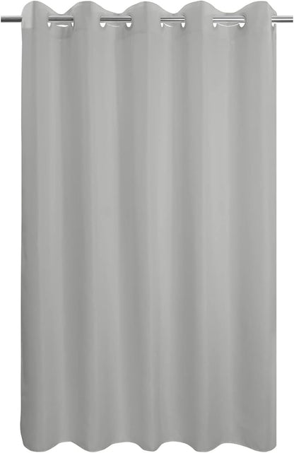 River Dream No Hook Hotel Cloth Grey Shower Curtain Soft Microfiber & Waterproof - Fabric Shower Curtain or Liner, Washable & Bottom Magnets, Gray, 71x74