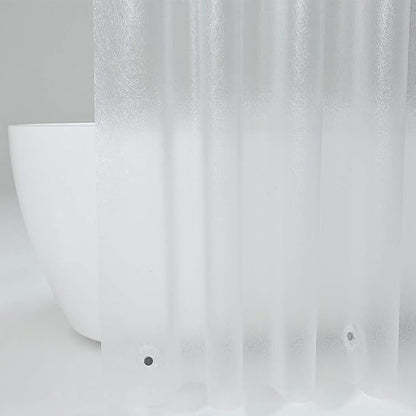 AooHome Extra Long Shower Curtain Liner, Clear Eva Frosted Shower Curtain with 5 Bottom Magnets, Semi Transparent, 72 x 86 Inch