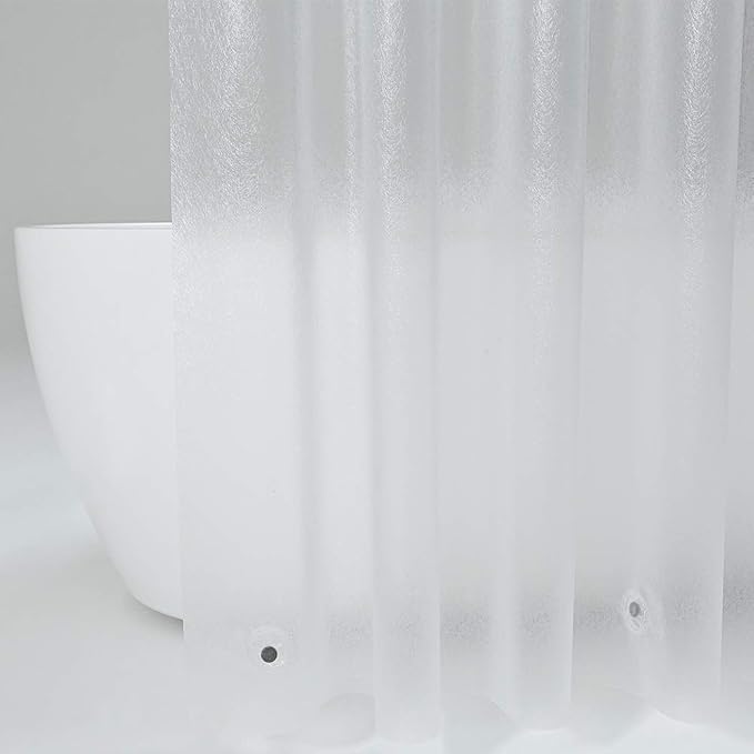 AooHome 72x72 Shower Curtain Liner - 8G Eva Heavy Duty Frosted Bathroom Plastic Shower Liner with Rustproof Metal Grommets and 5 Bottom Magnets, Thickness, Water Repellent, Semi-Transparent