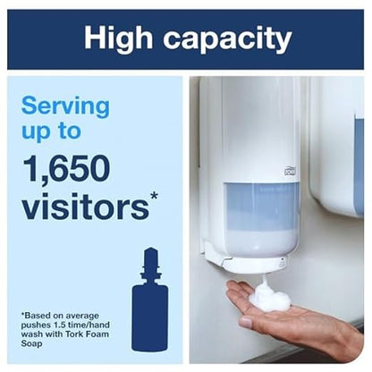 Tork Intuition Sensor Skincare Dispenser White S4, for Hand Soap and Hand Sanitizer, Elevation Range, 571601