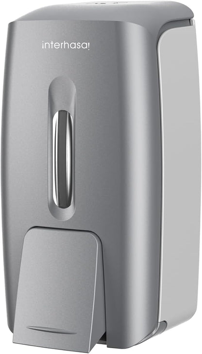 Soap Dispenser Wall Mount 28oz Commercial Hand Soap Dispenser for Bathroom Liquid Gel Hand Sanitizer Dispenser No Drilling Silver