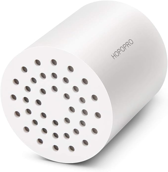 HOPOPRO NBC News Recommended Brand 18 Stages Shower Filter Replacement High Output Shower Filter Cartridge Replacement for Shower Systems Removing Chlorine Fluoride Heavy Metals