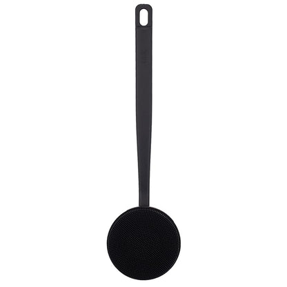 DNC Back Scrubber for Shower, Silicone Shower Brush with Long Handle Soft Bristles, Bath Body Exfoliator Washer for Men Women