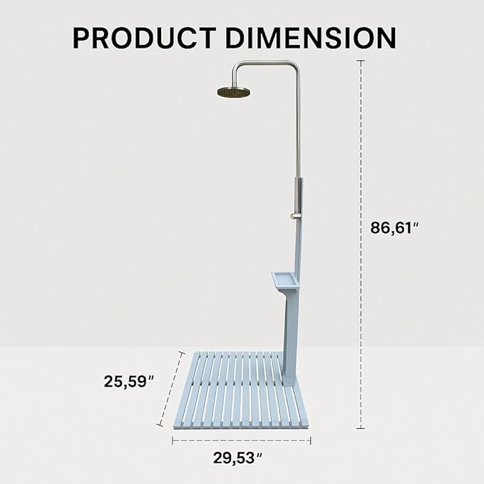 Outdoor Garden Pool Shower with Chassis Board for Outdoor Backyard Poolside Beach Pool Spa