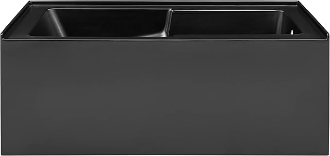 Voltaire 60 in. x 32 in. Acrylic Matte Black, Skirted Alcove, Integral, Right-Hand Drain, Apron Bathtub