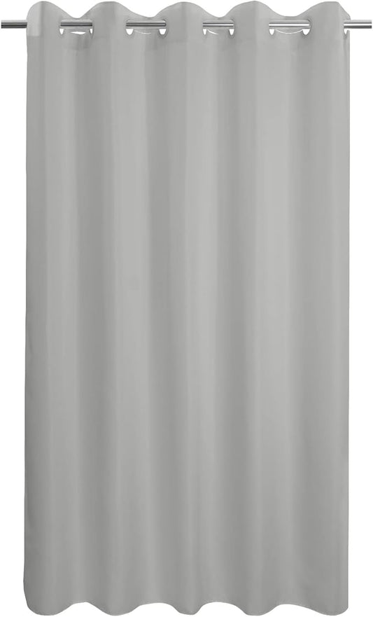 River Dream No Hook Grey Shower Curtain or Liner 78" Length - Soft Microfiber 78" Long Fabric Shower Curtain Liner Set, Machine Washable & Water Repellent, Gray, 71x80