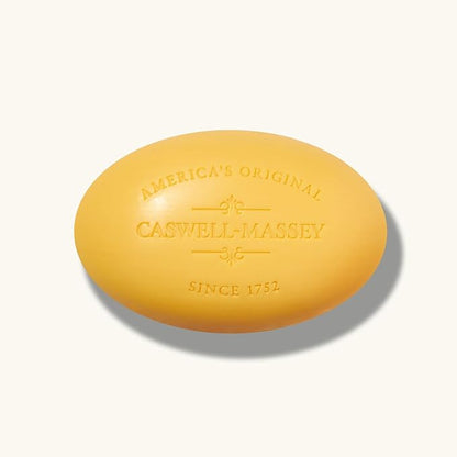 Caswell-Massey Verbena Natural Bar Soap, Bright Citrus Scent, Moisturizing Triple-Milled Body Soap for Men & Women, Plant-Based Formula with Essential Oils, for All Skin Types, Made in USA, 5.8 oz