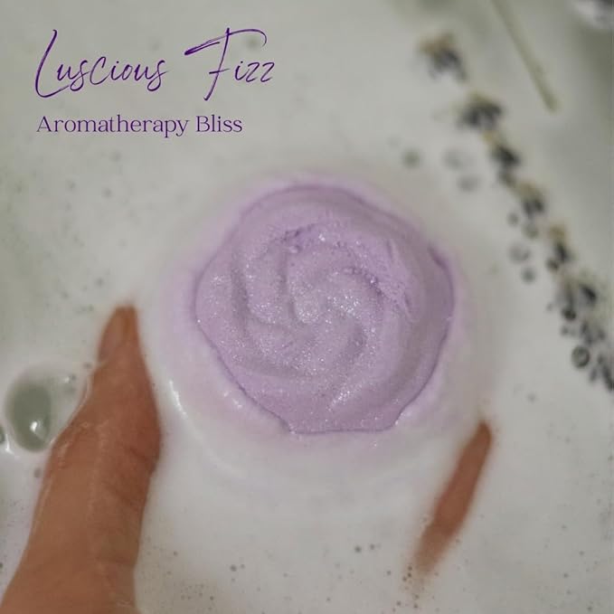 EvolutionUSA Lavender Dreams Bath Bombs for Women, 12 Organic Flower Bath Bombs, Soft Lavender Bath Bombs, Womens Bath Bombs Gift, Lush Bath Bombs for Girls, Relaxing Bathbombs, Bath Balls
