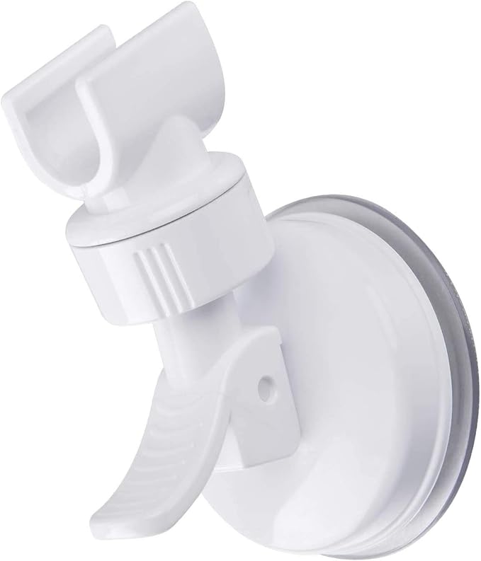 Suction Cup Shower Head Holder - Adjustable Height Bracket, Removable Handheld Wand, Wall Mounted