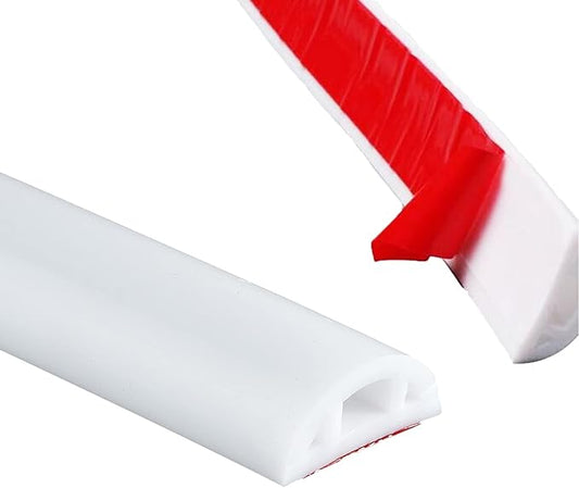 GenericBrands Bathroom Foldable Block water Stopper sealing strip shower threshold dam Self adhesive silicone shower barrier 96 Inch