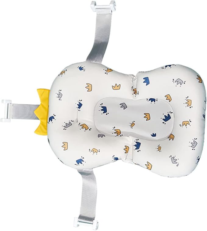 Toyvian Baby Bath Cushion Non-Slip Floating Mat Toddler Bathtub Seat Support for Sink and Tub 19.7X11.8 Inch for Safe Bathing at Home and Travel