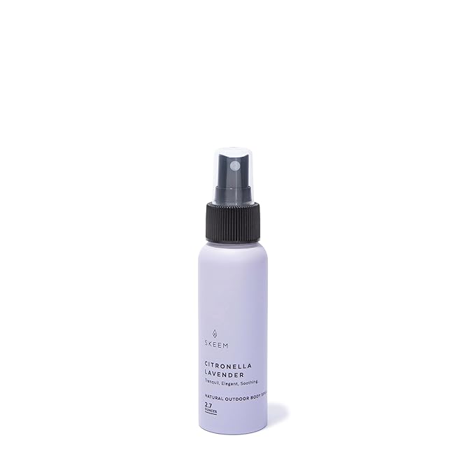 Skeem Aura Citronella Travel Body Spray 2.7 oz, Lavender - Easy To Use Portable Spray, Family Friendly