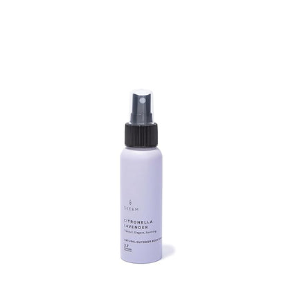 Skeem Aura Citronella Travel Body Spray 2.7 oz, Lavender - Easy To Use Portable Spray, Family Friendly