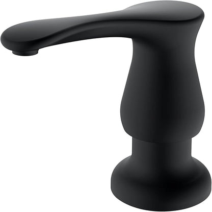 GAGALIFE Sink Soap Dispenser Matte Black, Built in Soap Dispenser with 17 OZ Bottle, Lotion Dispenser for Kitchen Sink, Refill from The Top
