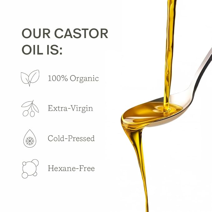 Night Oil – 100% Organic Cold-Pressed, Hexane-Free, Extra Virgin Castor Oil with Magnesium & Frankincense, Body Serum for Skin Hydration & Evening Self-Care (14 fl oz)