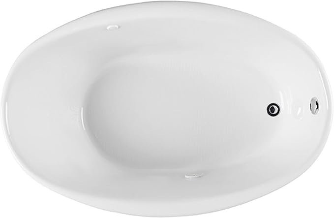 PROFLO PFS5838 Lansford 58" x 38" Drop In Acrylic Soaking Tub with Reversible Drain and Overflow - White