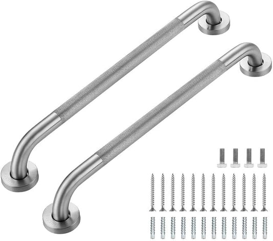 Grab Bars for Shower, 1 Pack 20-Inch Anti Slip Shower Handles for Elderly, Safety Shower Grab Bar, Stainless Steel Handicap Grab Bars for Bathroom,Toilet (Brushed Nickel, 1" Diameter)