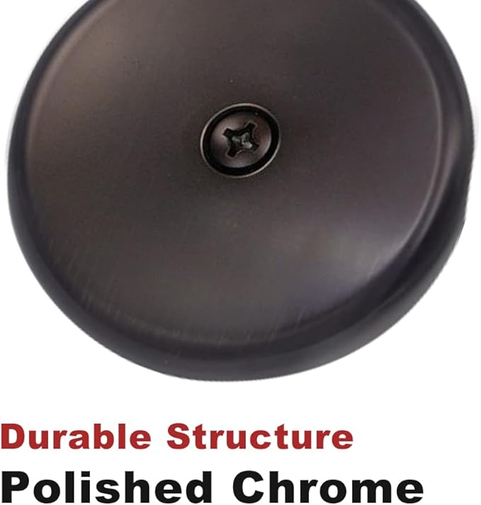 Single Hole Bathtub Drain Overflow Plate/Tub Overflow Drain Ccover with Three Matching Screws/Bathtub Overflow Drain Cover Includes an Adapter (Oil Rubbed Bronze)