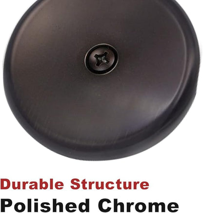 Single Hole Bathtub Drain Overflow Plate/Tub Overflow Drain Ccover with Three Matching Screws/Bathtub Overflow Drain Cover Includes an Adapter (Oil Rubbed Bronze)